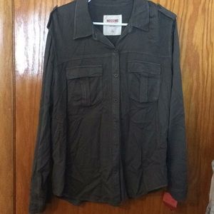 Long sleeve button up top